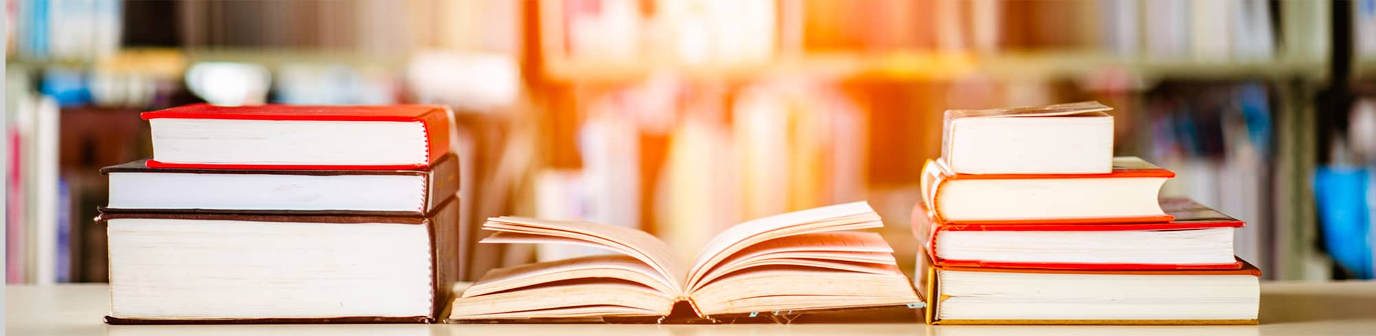 Library Books on Desk